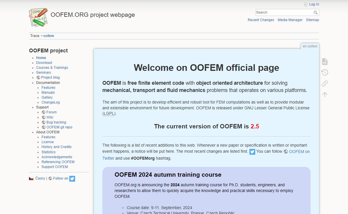 en:oofem [OOFEM.ORG project webpage]