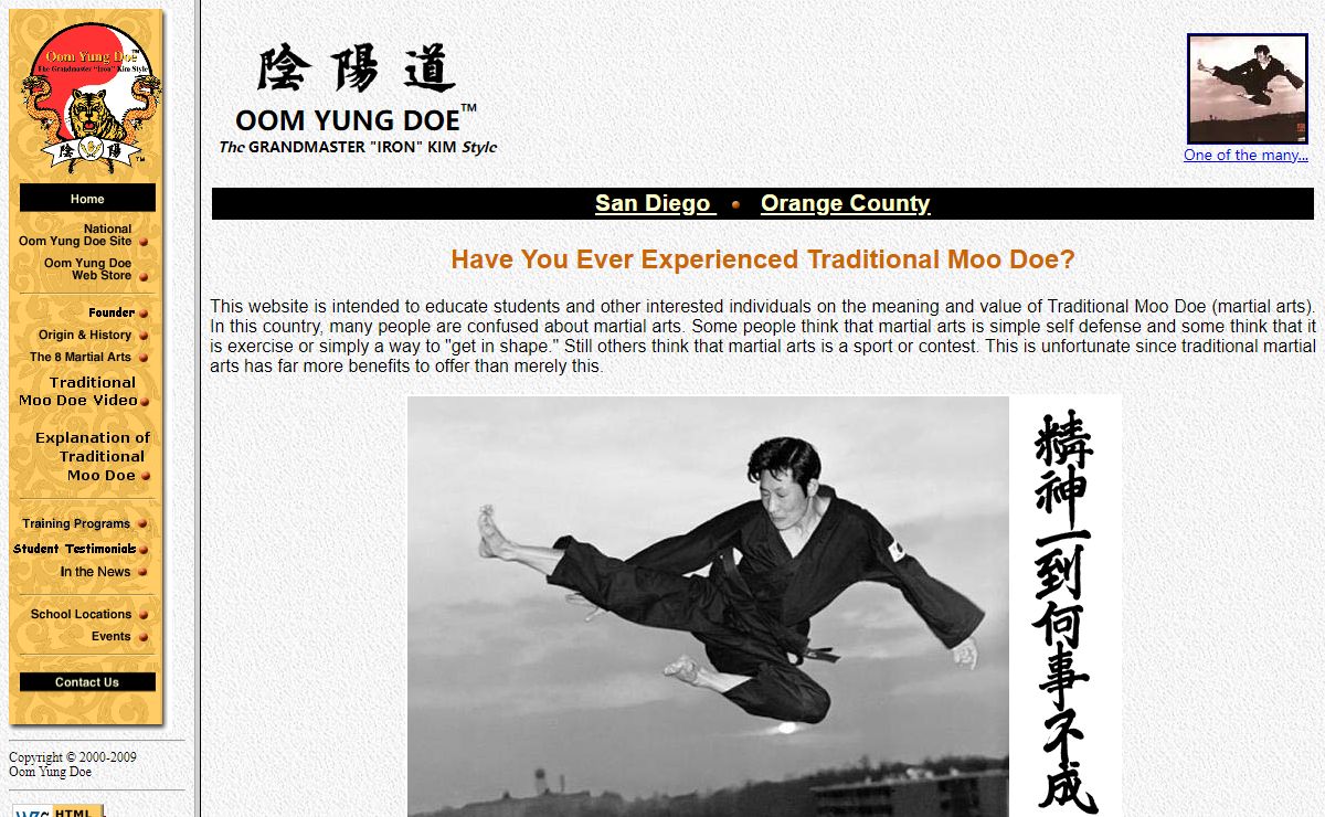 Oom Yung Doe: Southern California Oom Yung Doe Schools (San Diego, Orange County)