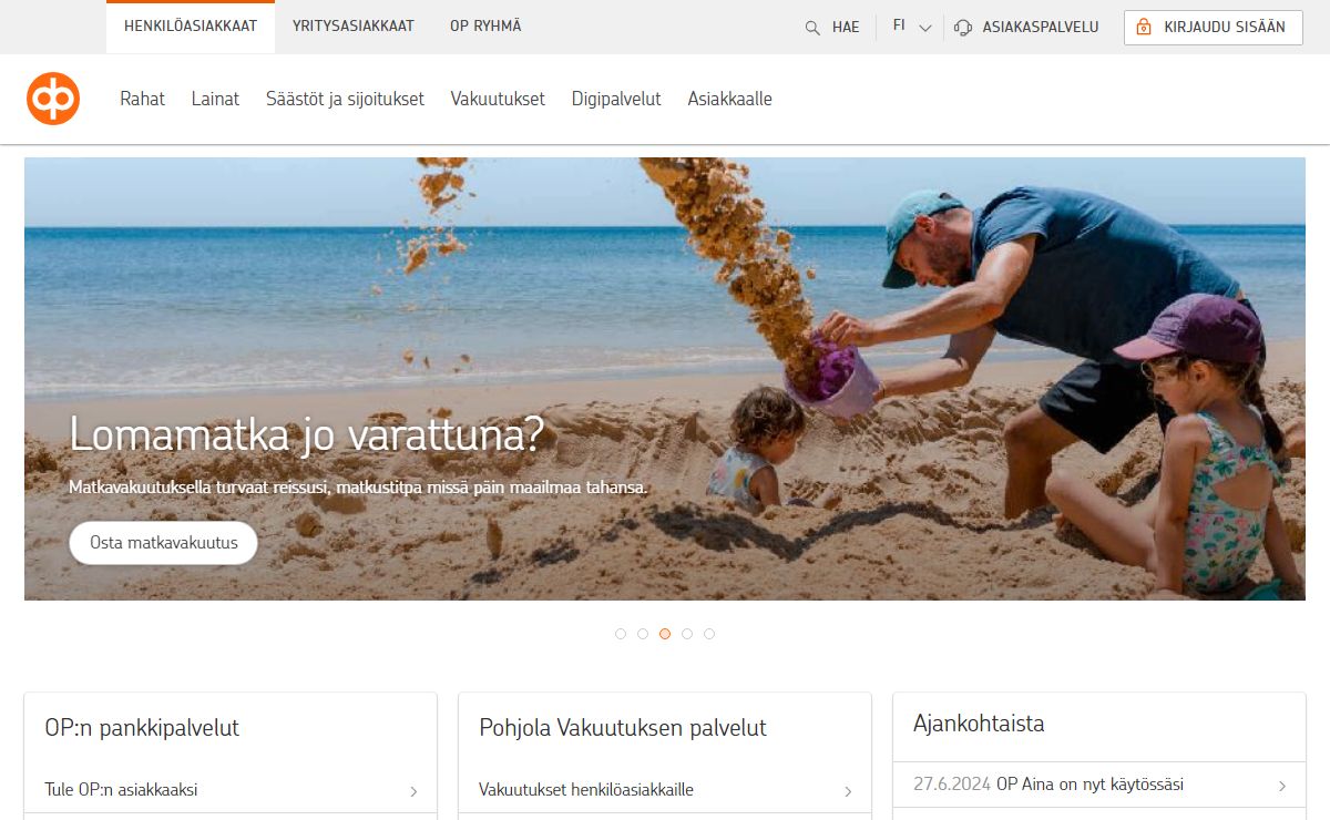 OP:n verkkopalvelu op.fi | OP