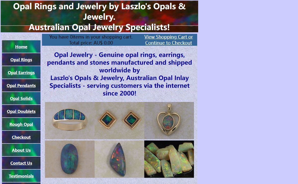 Genuine Australian Opal Jewellery by Laszlo's Opals and Jewelry.