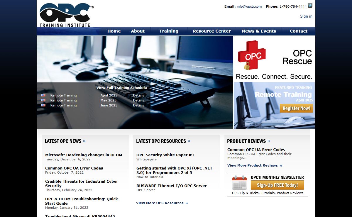 OPC Training Institute Provides OPC Hands-On Training Workshops
