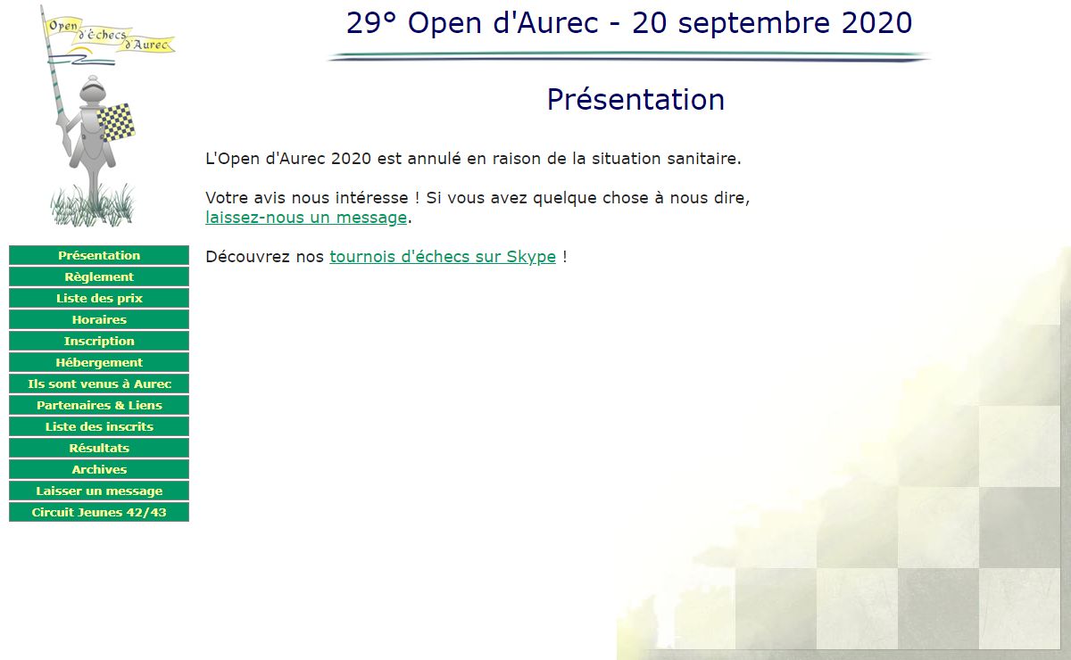 29° Open d'Aurec - 20 septembre 2020