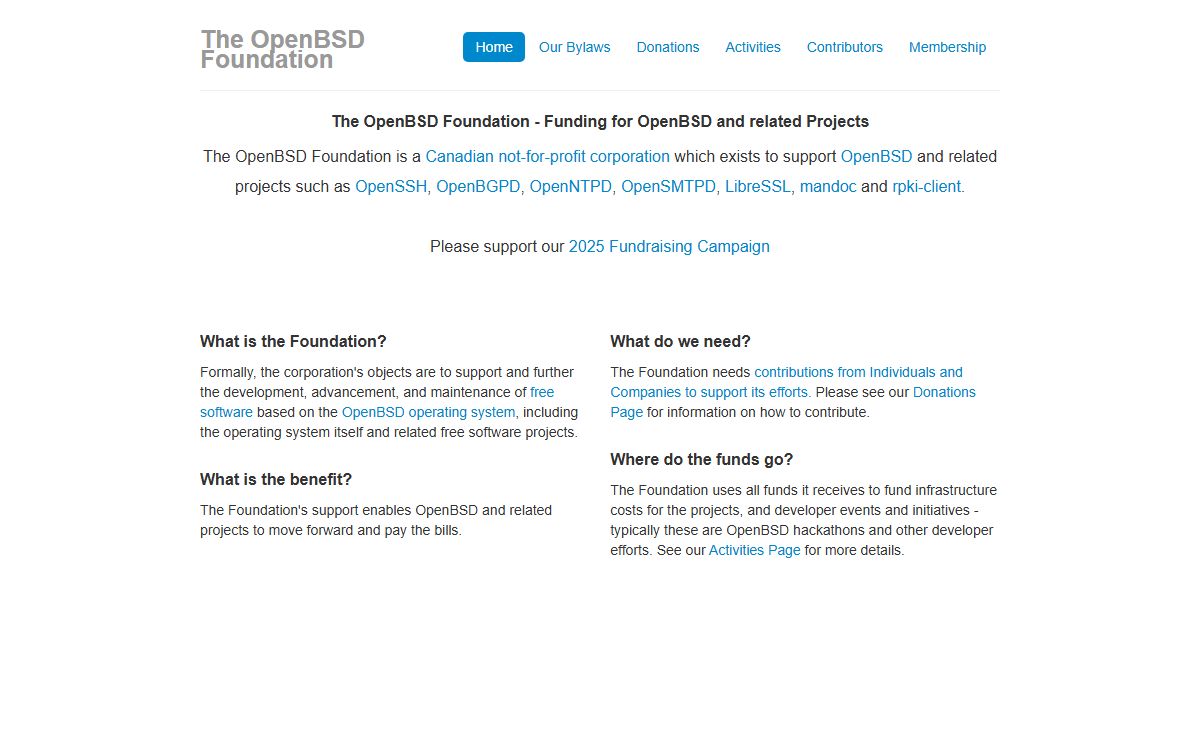 The OpenBSD Foundation