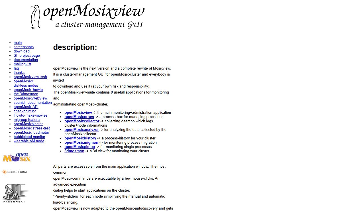openMosixview cluster-management GUI
