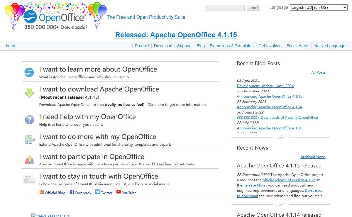 Apache OpenOffice - Official Site - The Free and Open Productivity Suite
