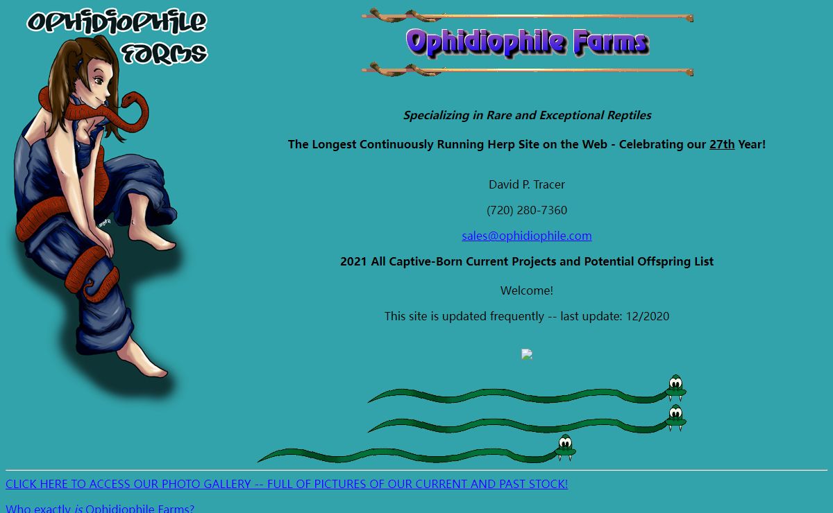Welcome to Ophidiophile Farms!