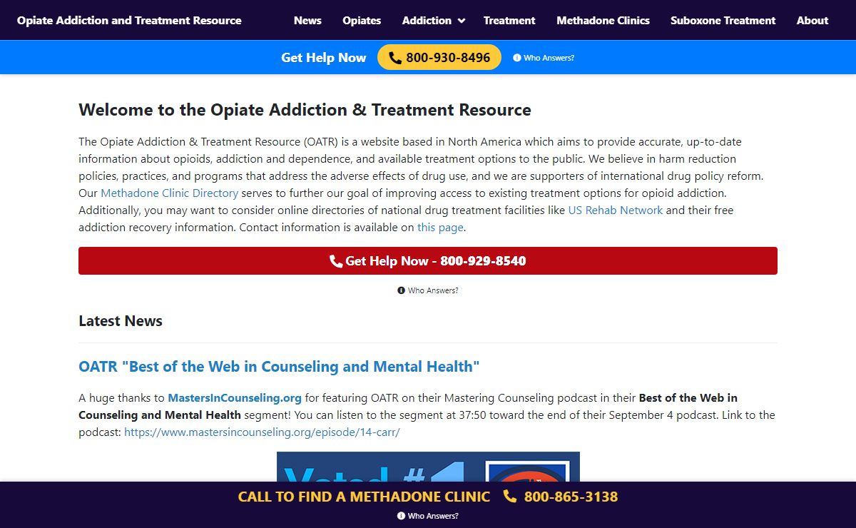 Opiate Addiction & Treatment Resource
