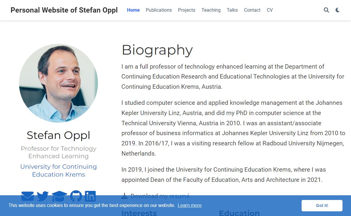 Personal Website of Stefan Oppl