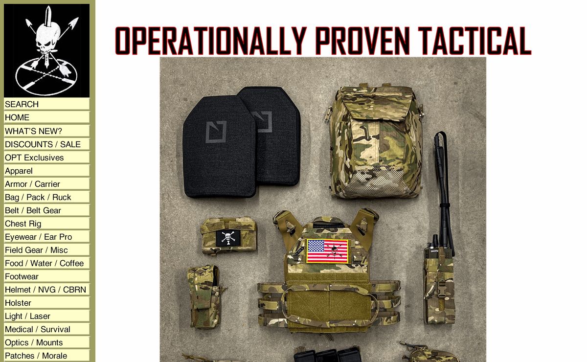 OPERATIONALLY PROVEN TACTICAL GEAR High quality, Operator tested gear.
