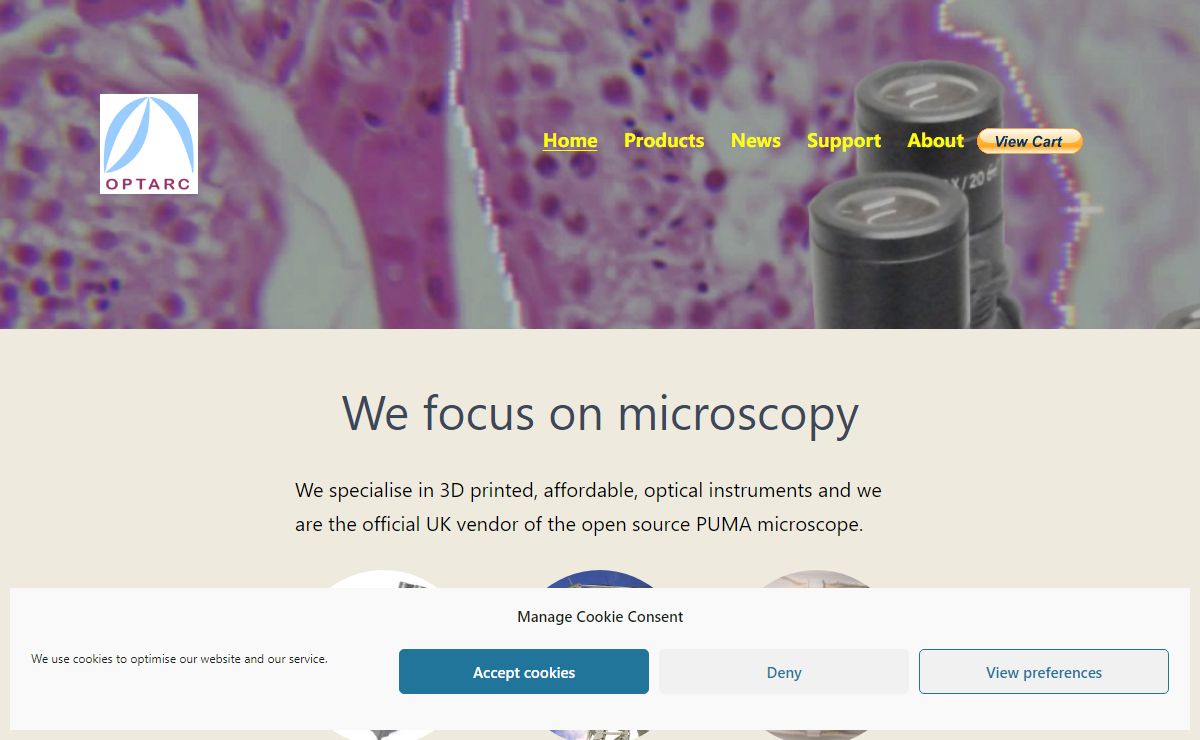OptArc – Microscopy and custom optics