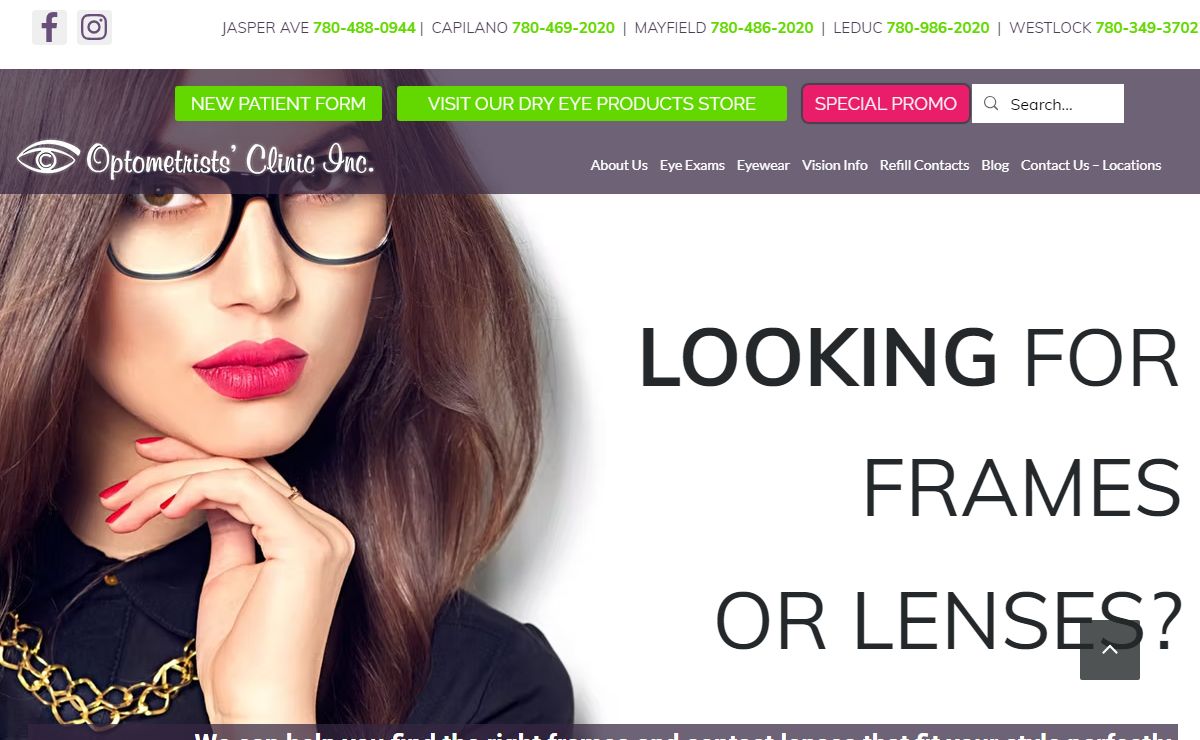 Optometrist Eye Doctor & Eye Care in Edmonton | Optometrists Clinic Inc