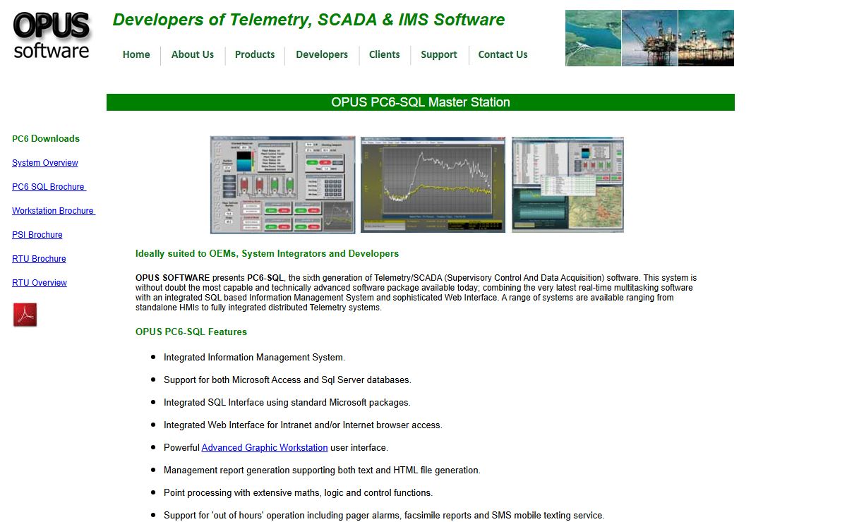 Opus Software Limited, Developers of Telemetry & SCADA System Software