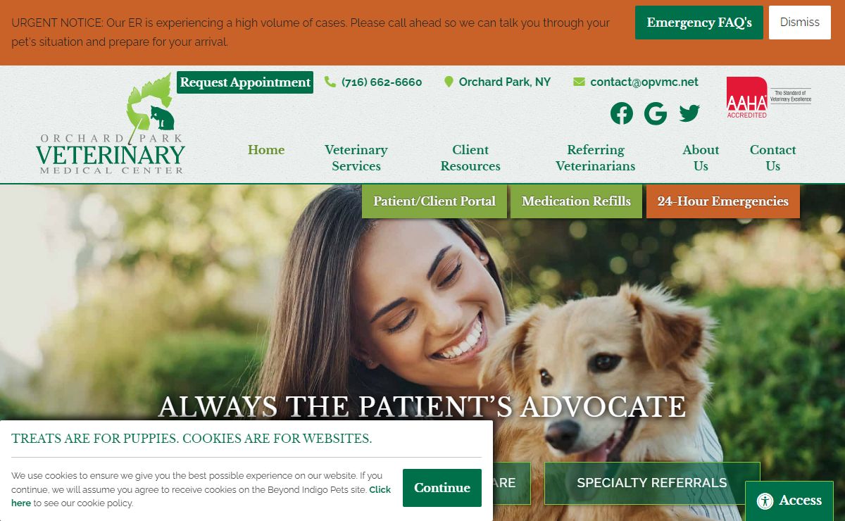 Emergency Pet Care | Orchard Park Veterinary Medical Center