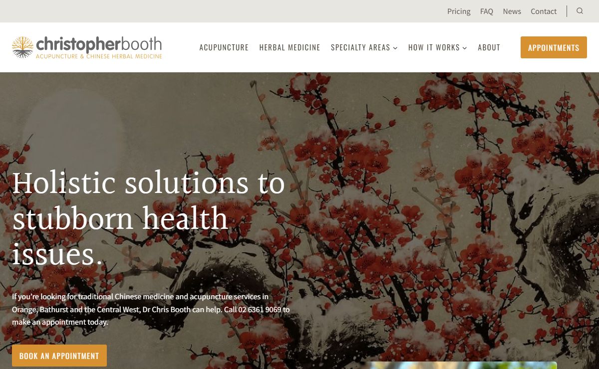 Christopher Booth - Acupuncture and Chinese Herbal Medicine