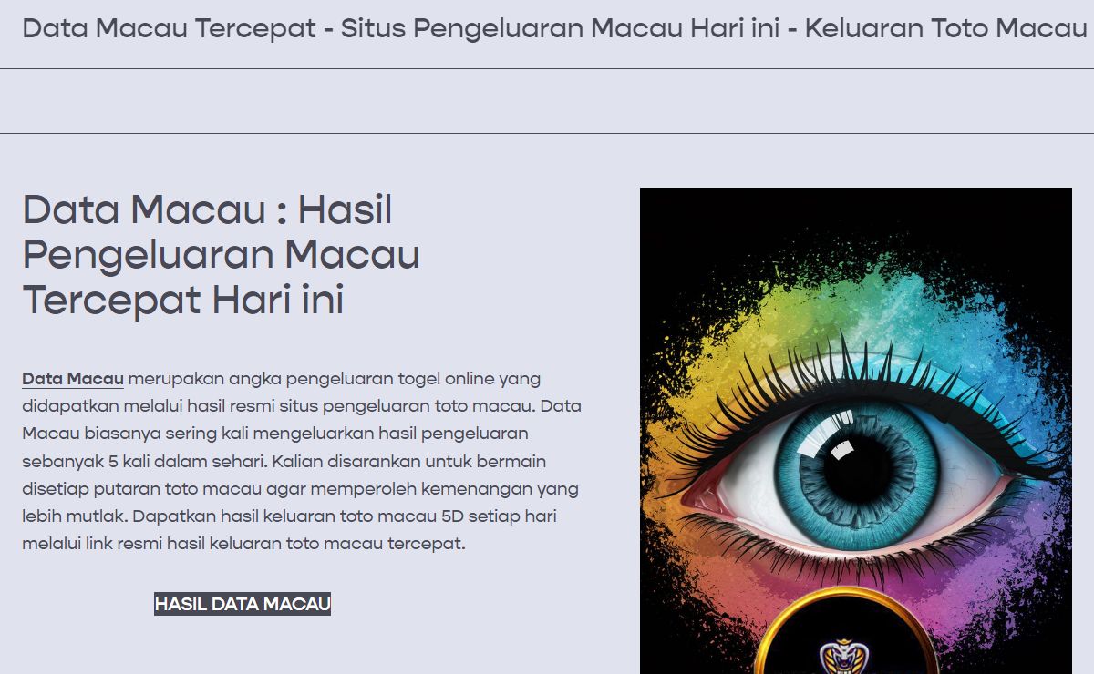 Data Macau Tercepat - Situs Pengeluaran Macau Hari ini - Keluaran Toto Macau