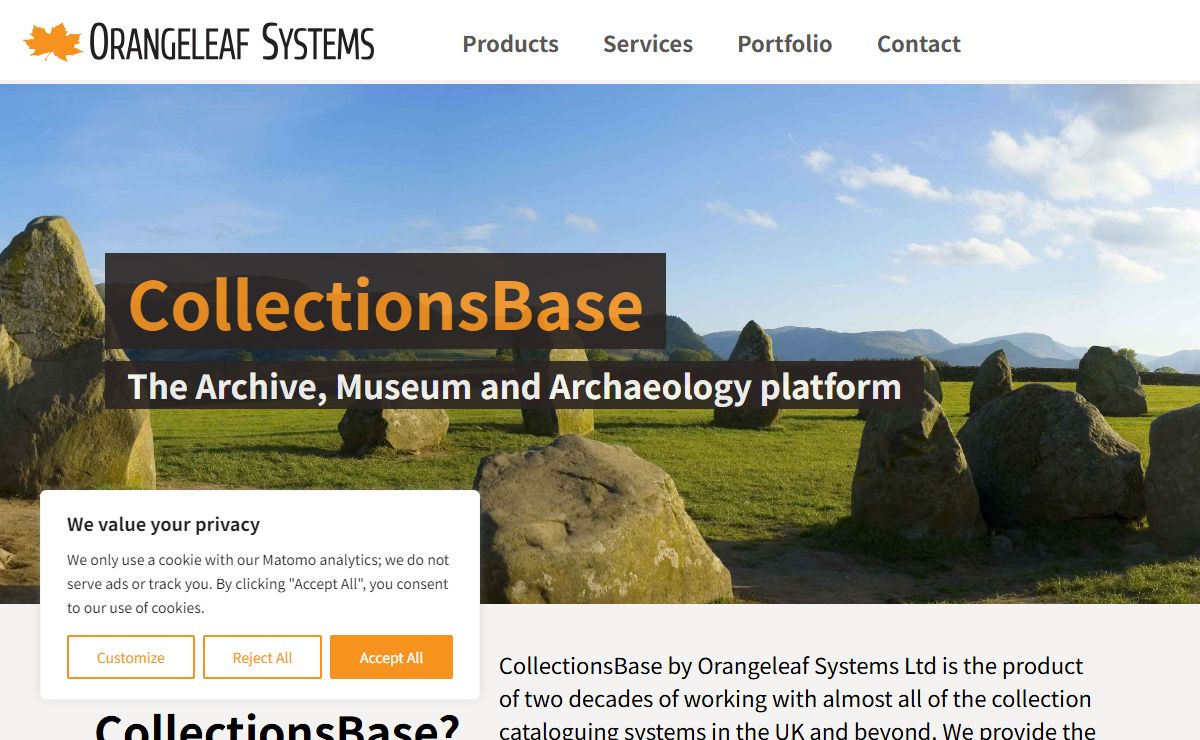 UK Digital Heritage Consultants : Orangeleaf Systems Ltd CollectionsBase