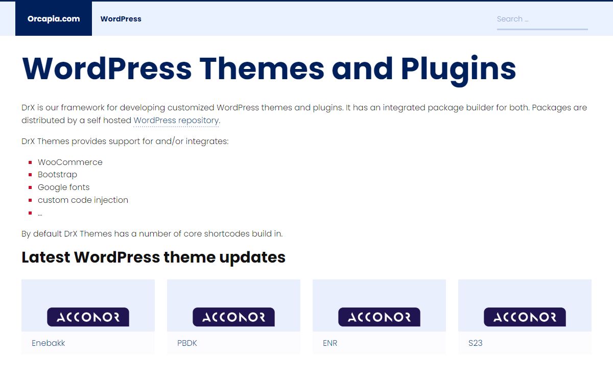 Orcapia -- WordPress plugins and themes
