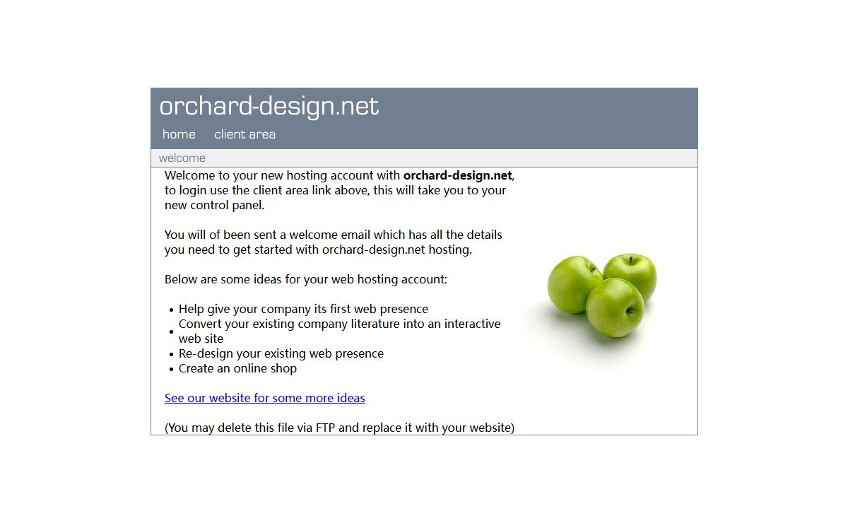 configure your new website - orchard-design.net