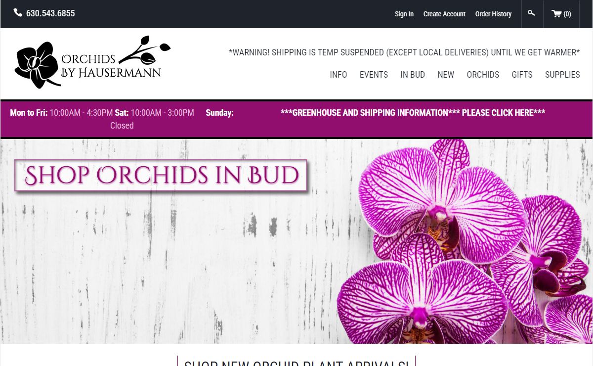 Orchids By Hausermann: Storefront