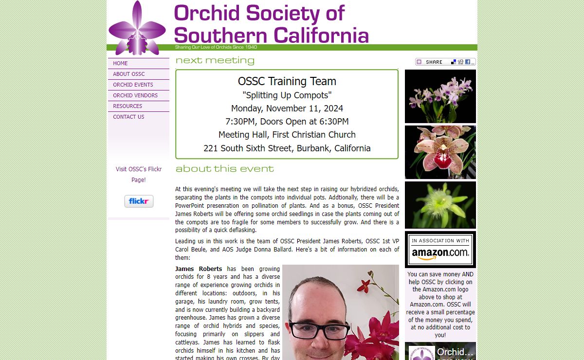 OSSC: Orchid Society of Southern California