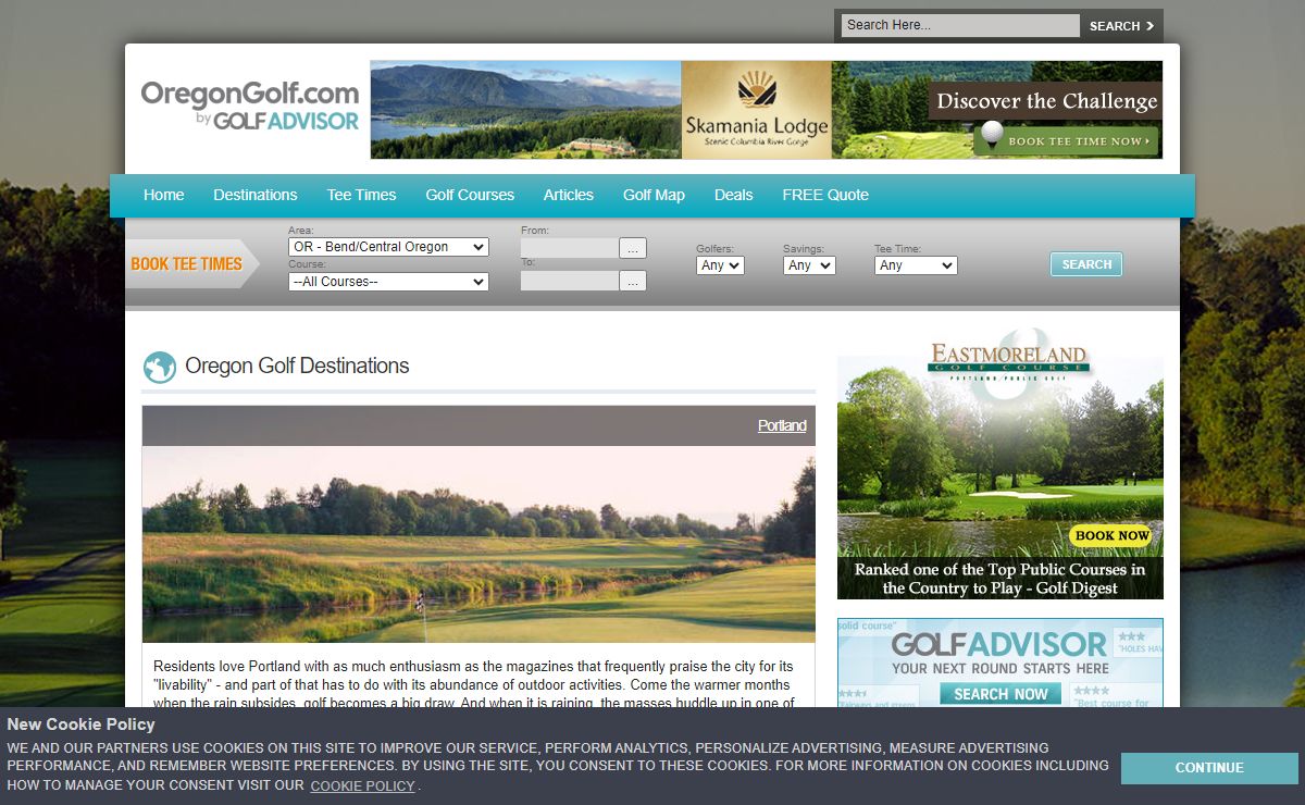 Oregon Golf Courses | Tee Times | Special Deals