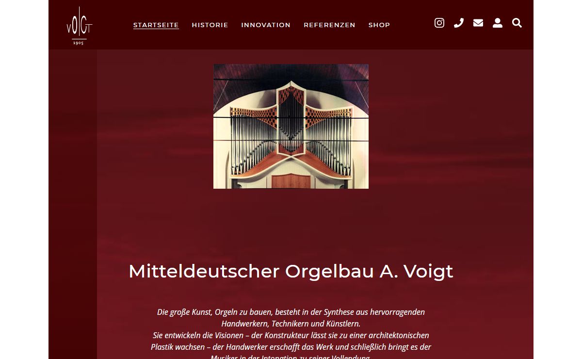 Mitteldeutscher Orgelbau A. Voigt | Traditioneller Orgelbau seit 1855