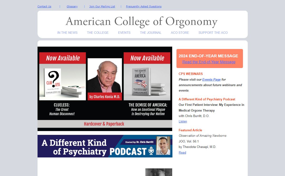 The American College of Orgonomy