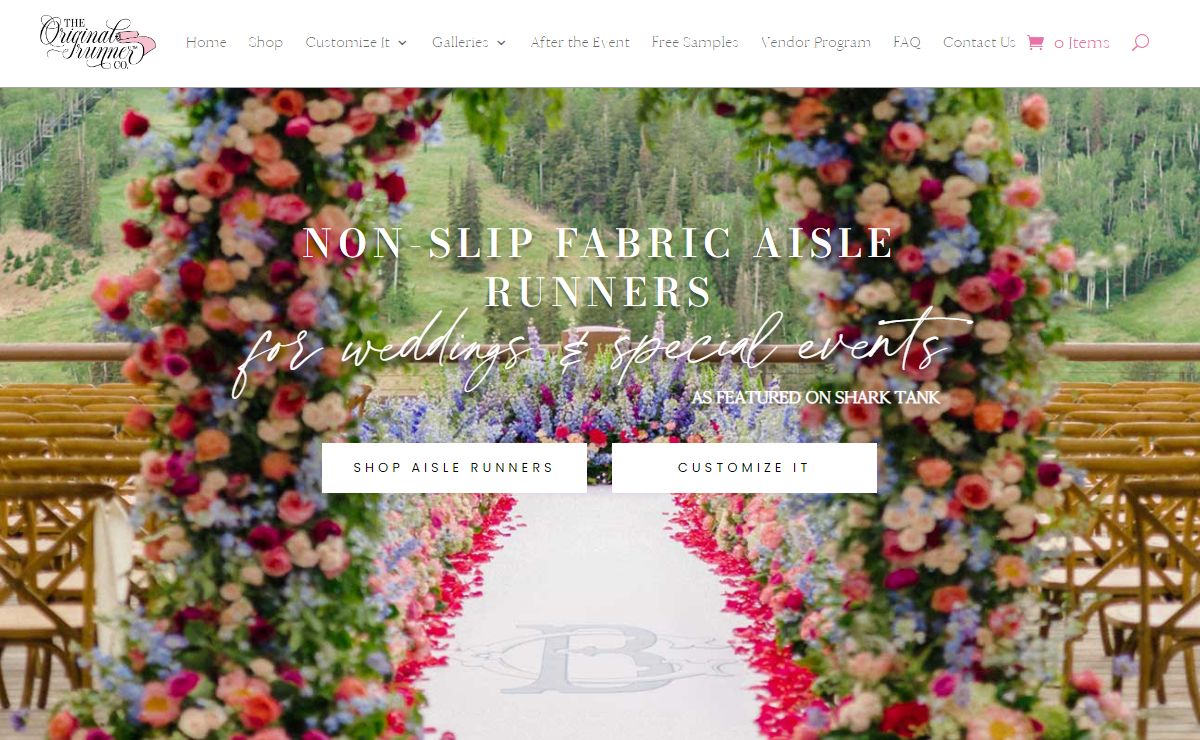 The Original Runner Company | The World's First Non-Slip Fabric Aisle Runners