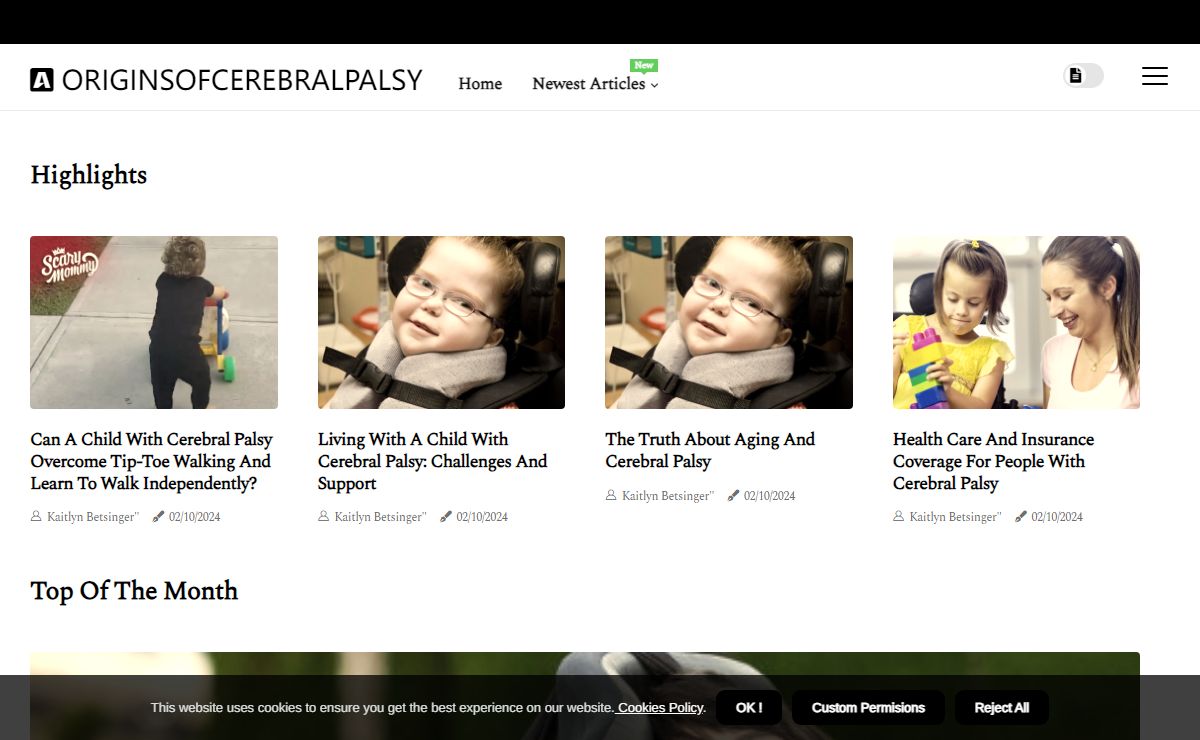 Origins of cerebral palsy