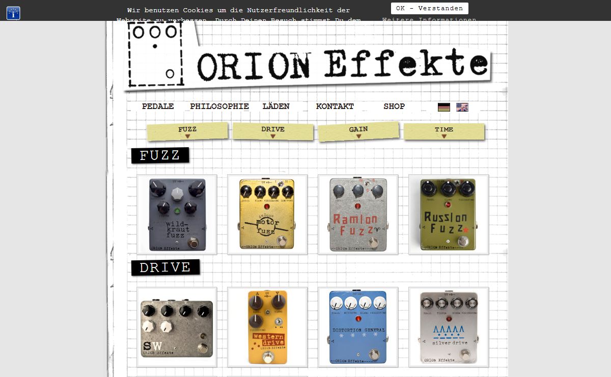 Guitar effect pedals - ORION Effekte | Boutique Gitarreneffekte - Handmade in Germany