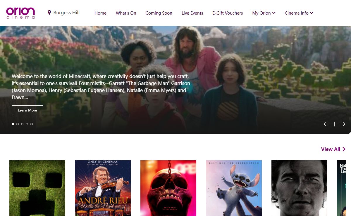 Home | Orion Cinema - Burgess Hill