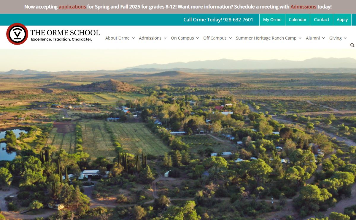 The Orme School – Orme is a coed college preparatory boarding school in Mayer, Arizona.