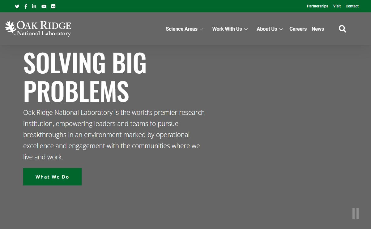 Oak Ridge National Laboratory: Solving the Big Problems | ORNL
