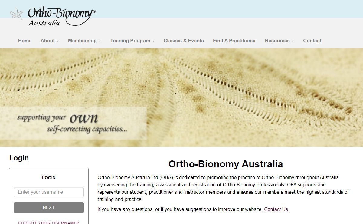 Ortho-Bionomy Australia Home