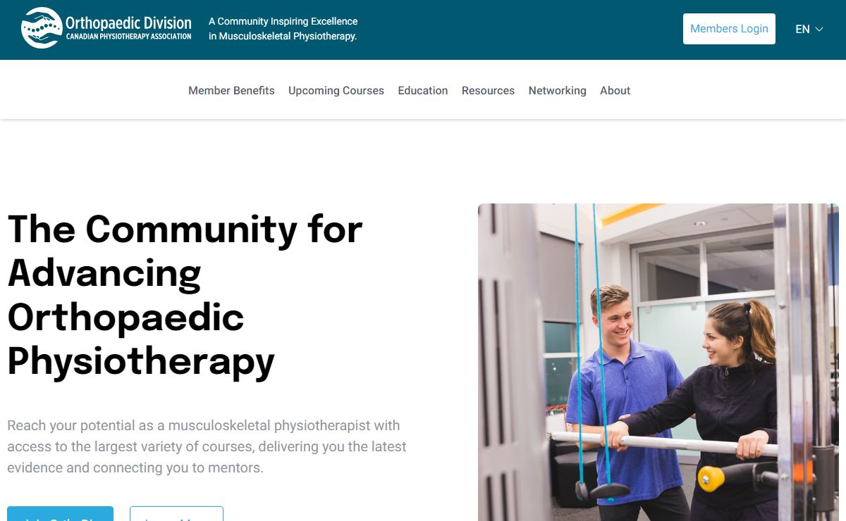 Home - National Orthopaedic Division of the Canadian Physiotherapy Association