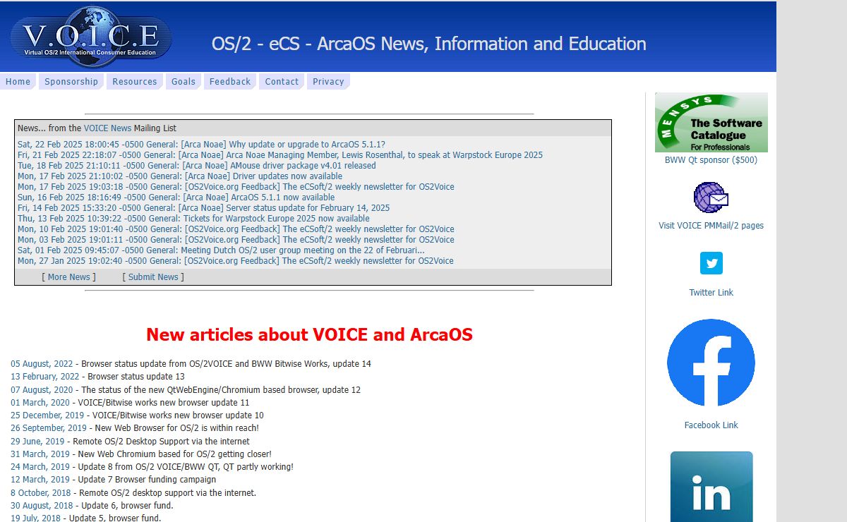 Welcome to VOICE - OS/2 - eCS - ArcaOS News, Information and Education
