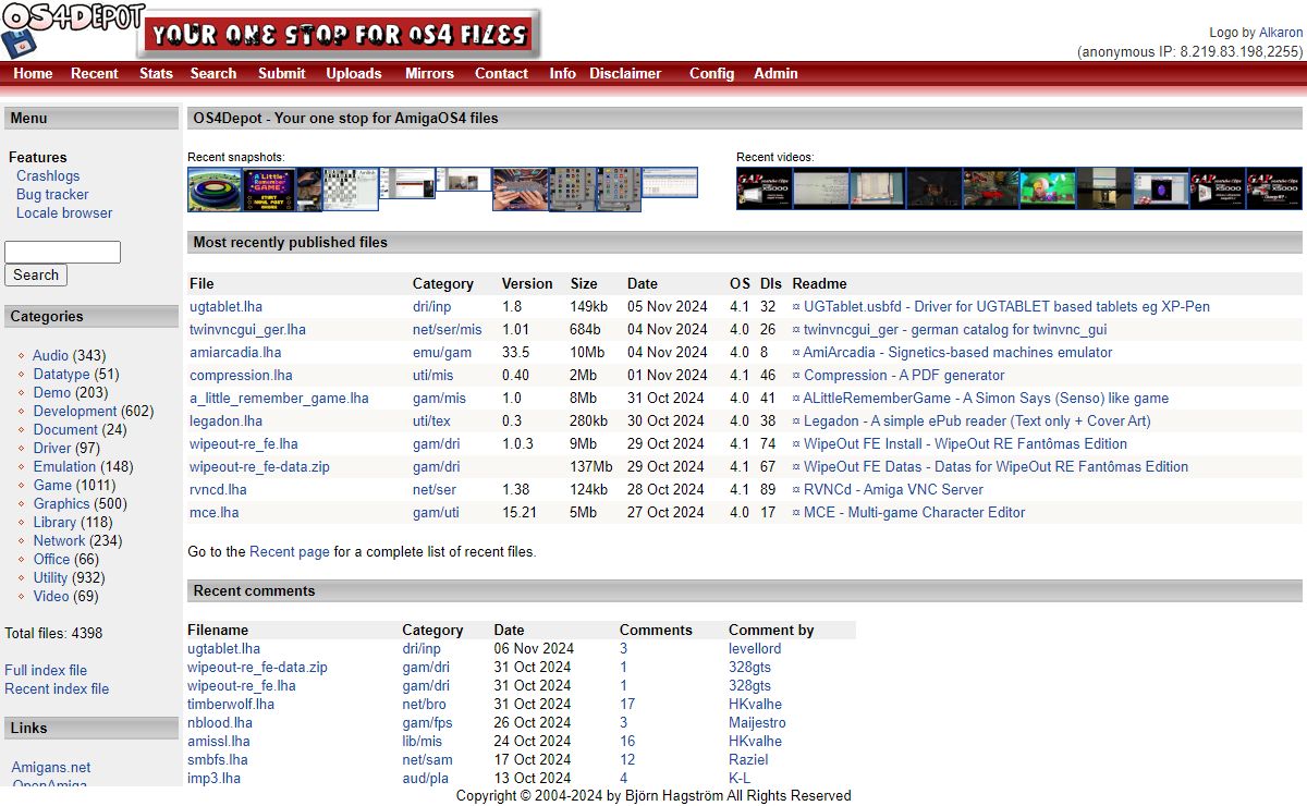 OS4Depot - Your one stop for AmigaOS4 files