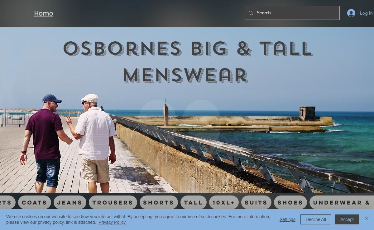 Home | Osbornes Big & Tall Menswear