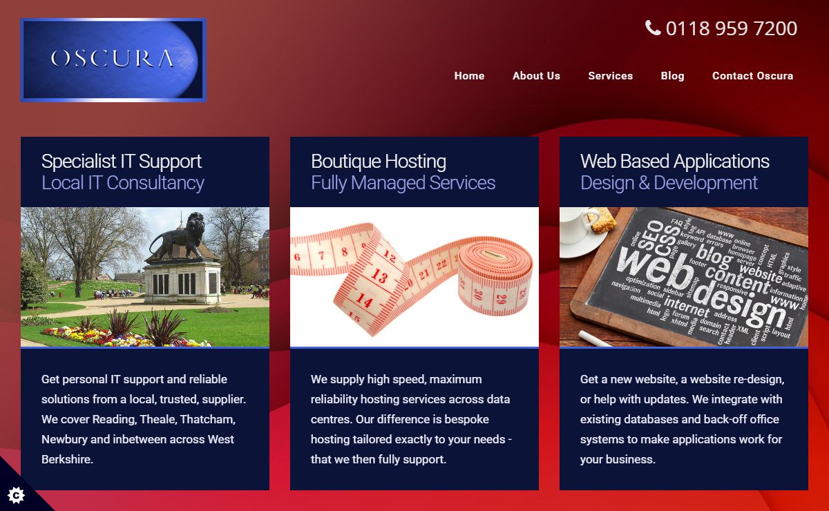 Oscura: Web Development, IT Support, Managed Hosting and IT Consultancy in Reading, UK