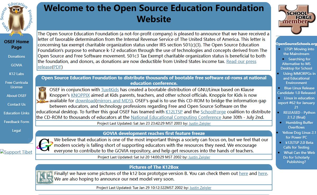 Welcome to the Open Source Education Foundation Website