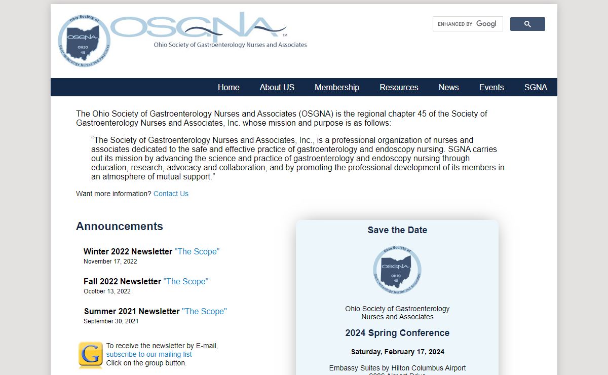 Ohio Society of Gastroenterology Nurses and Associates (OSGNA), Region 45