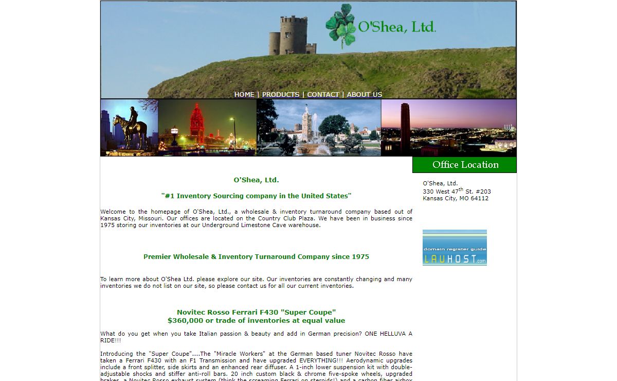O'Shea, Limited--"Premier Closeout & Liquidation Company since 1975"