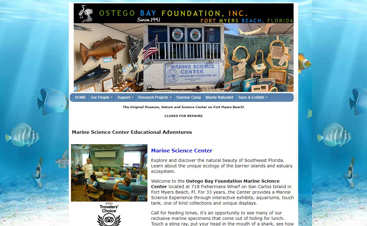 Ostego Bay Marine Science Center Fort Myers Beach