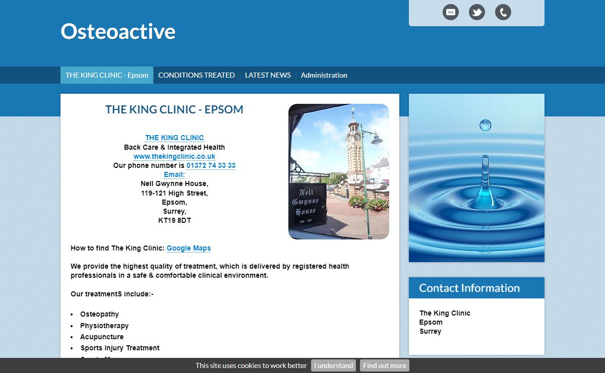 Osteopath treatment, Epsom | Osteopathy & Back Pain relief at The King Clinic, Epsom, Surrey