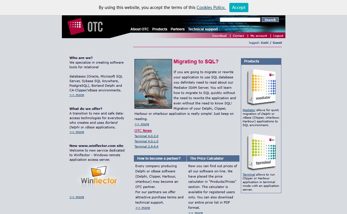 OTC - tools for database applications