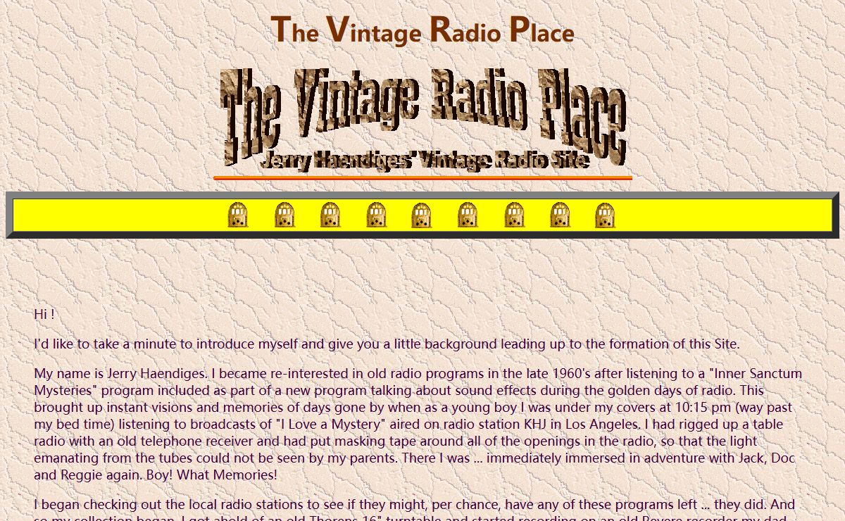 The Vintage Radio Place, Old Time Radio Programs
