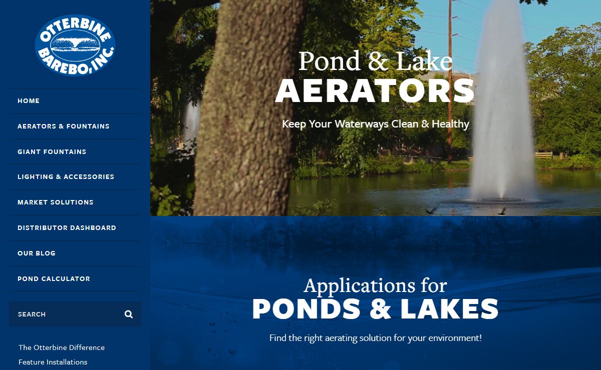 Otterbine | Pond and Lake Fountain Aeration Systems
