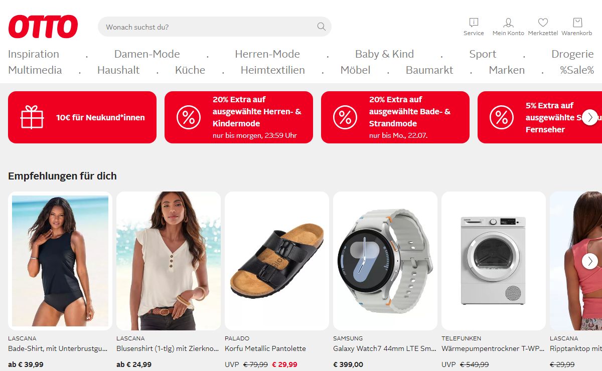 OTTO - Mode, Möbel & Technik » Zum Online-Shop