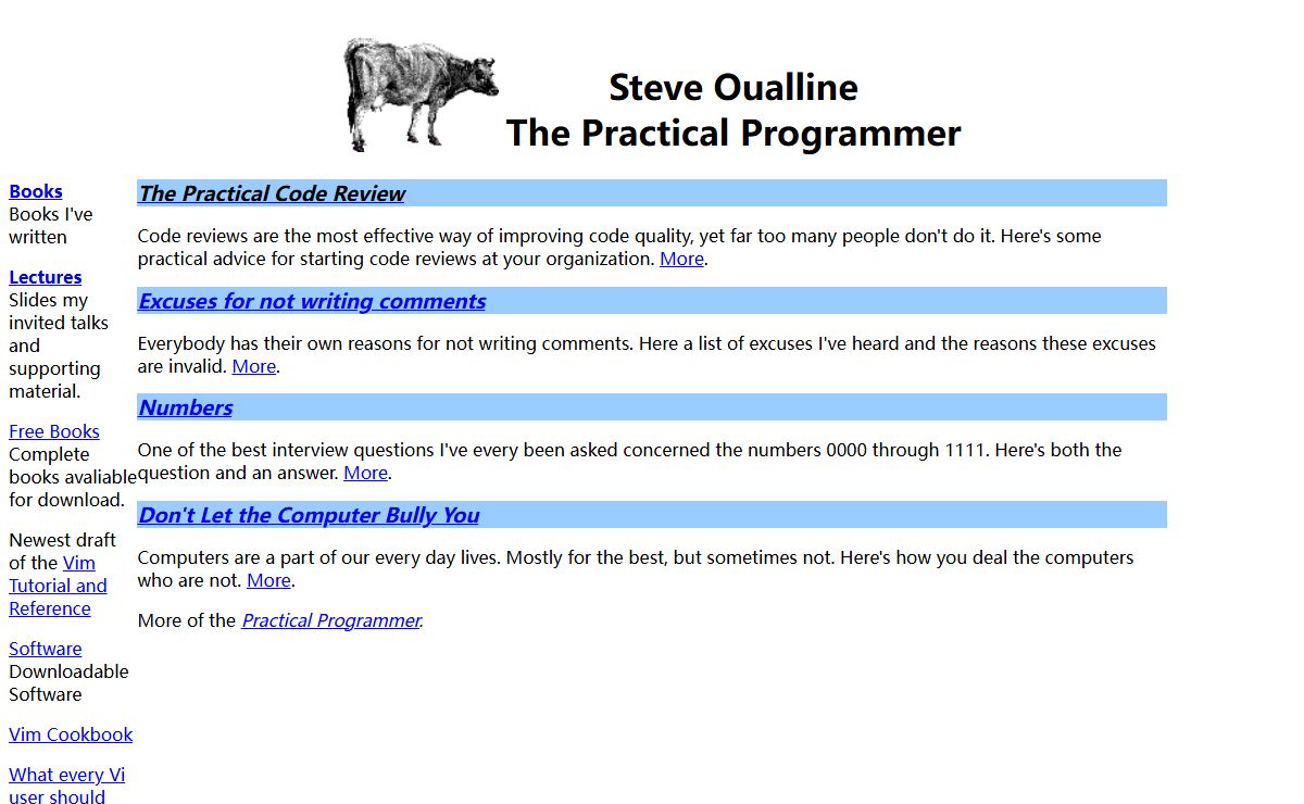 Steve Oualline, The Practical Programmer