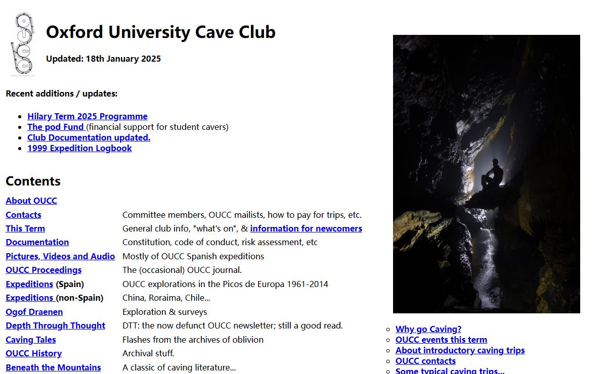 Oxford University Cave Club: Home Page